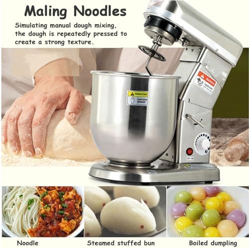 Profesjonalny mikser stojakowy, 3 Speed 10L Mixing Bowl 500W Electric z Beater & Dough Hok, komercyjny mikser kuchenny i ciasto, biały