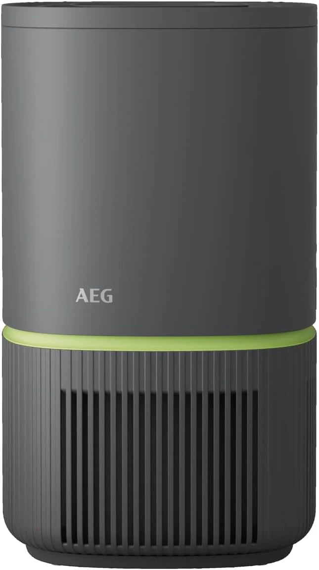 AEG APU72771DG oczyszczacz powietrza, filtr HEPA, eliminuje 99,5% bakterii, pojemność do 70 m2, 3 prędkości, dotykowy, sterowanie głosem, Wi-Fi, czujnik wilgotności/temperatury, filtrowanie 4 etapów,