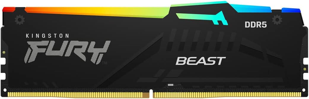 Kingston FURY Beast Czarny RGB XMP 64GB 6000MT/s DDR5 CL40 DIMM Pamięć gracza dla komputerów stacjonarnych Zestaw 4 - KF560C40BBAK4-64