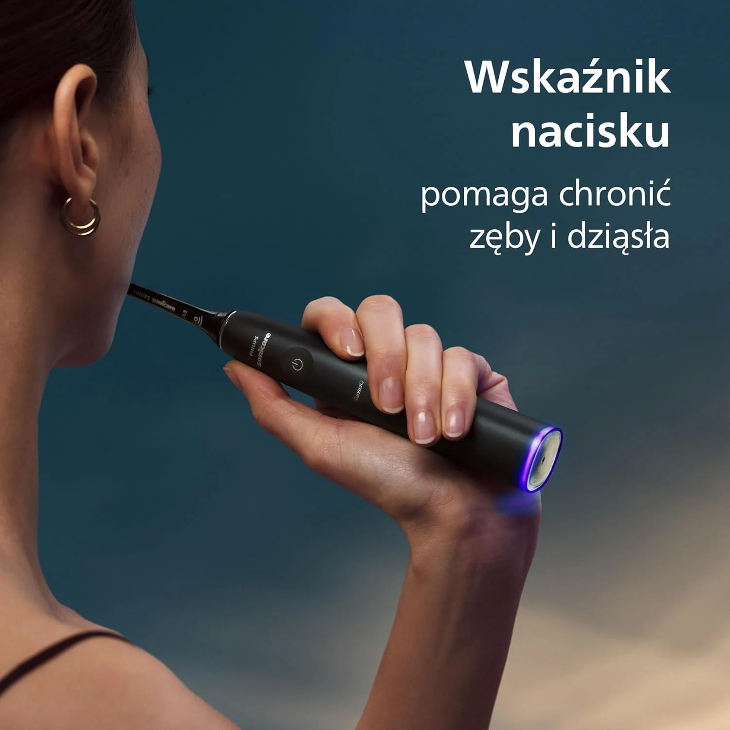 Philips Sonicare DiamondClean 9900 Prestige Elektryczna szczoteczka do zębów z technologią SenseIQ i aplikacją, 5 trybów szczotkowania, etui podróżne do ładowania, kolor ciemnogranatowy, HX9992/45