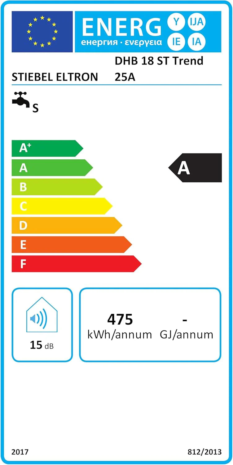 STIEBEL ELTRON Elektroniczny podgrzewacz wody najnowszej generacji DHB 18 ST Trend 25A, dokładny wybór temperatury, energooszczędny dzięki technologii 3i, certyfikat VDE, 207039