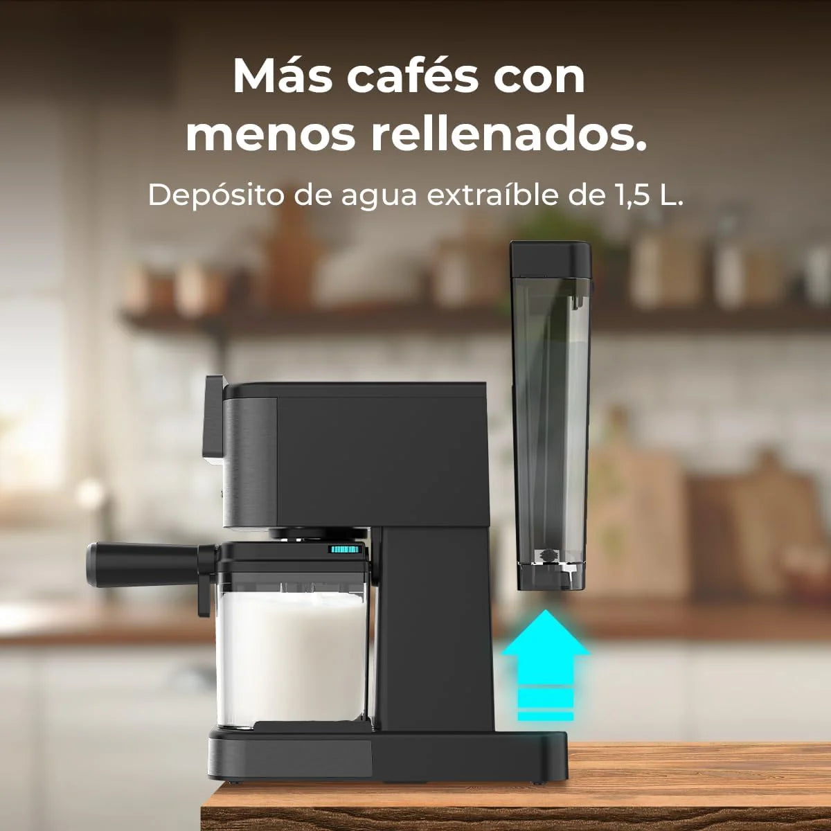 Cecotec Ekspres do kawy z podwójnym wyjściem Power Espresso 20 Barista Cream. 1550 W, 20 prętów, zbiornik na ziarna kawy 250g, młynek z 30 poziomami mielenia, termoblok, zbiornik na wodę 2.5 L
