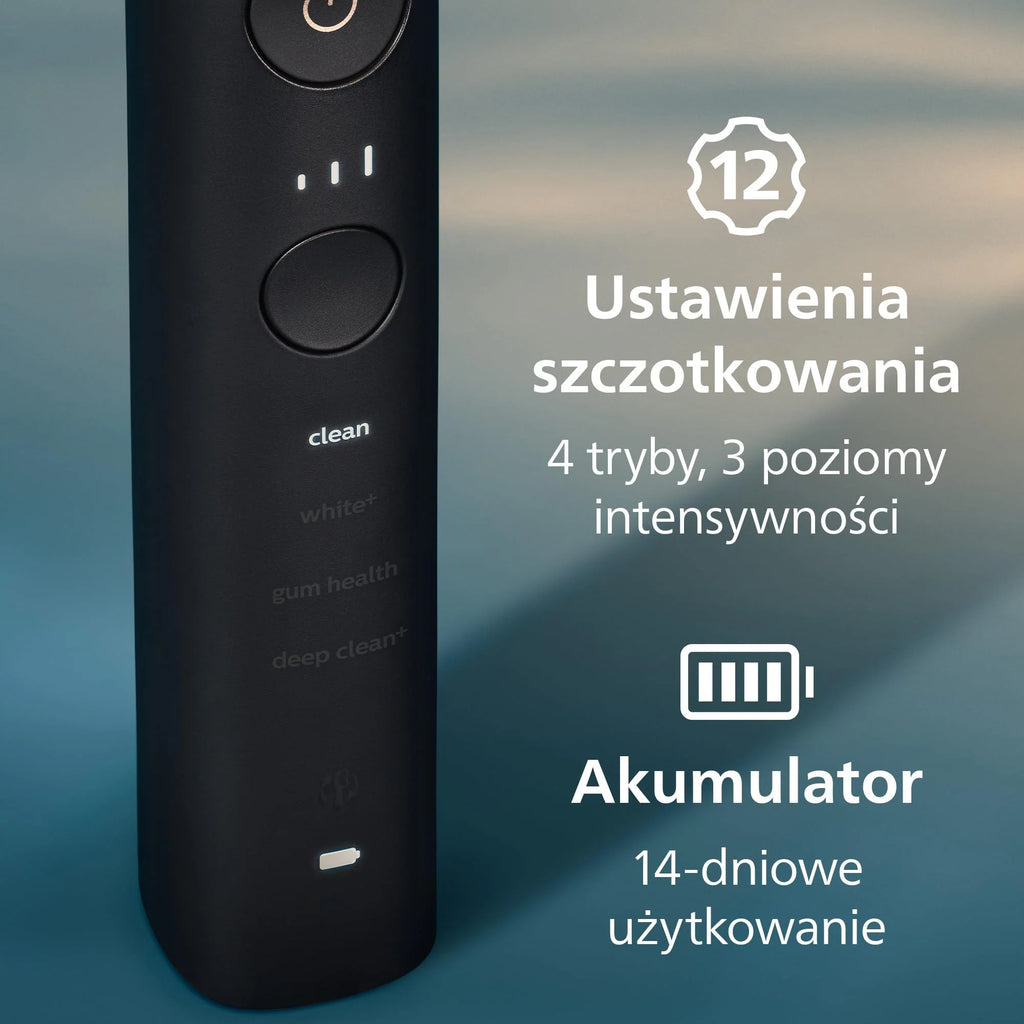 Szczoteczka elektryczna Philips Sonicare DiamondClean 9000, podwójne opakowanie, szczoteczka soniczna z aplikacją, czujnik nacisku, szklanka do ładowania, kolor czarny i Rosegold, model HX9914/61