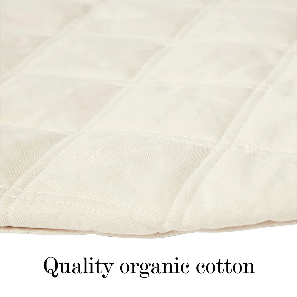 Organic Cotton Cozy Baby Playmat with Mirror, Tummy Pillow and 6 Toys