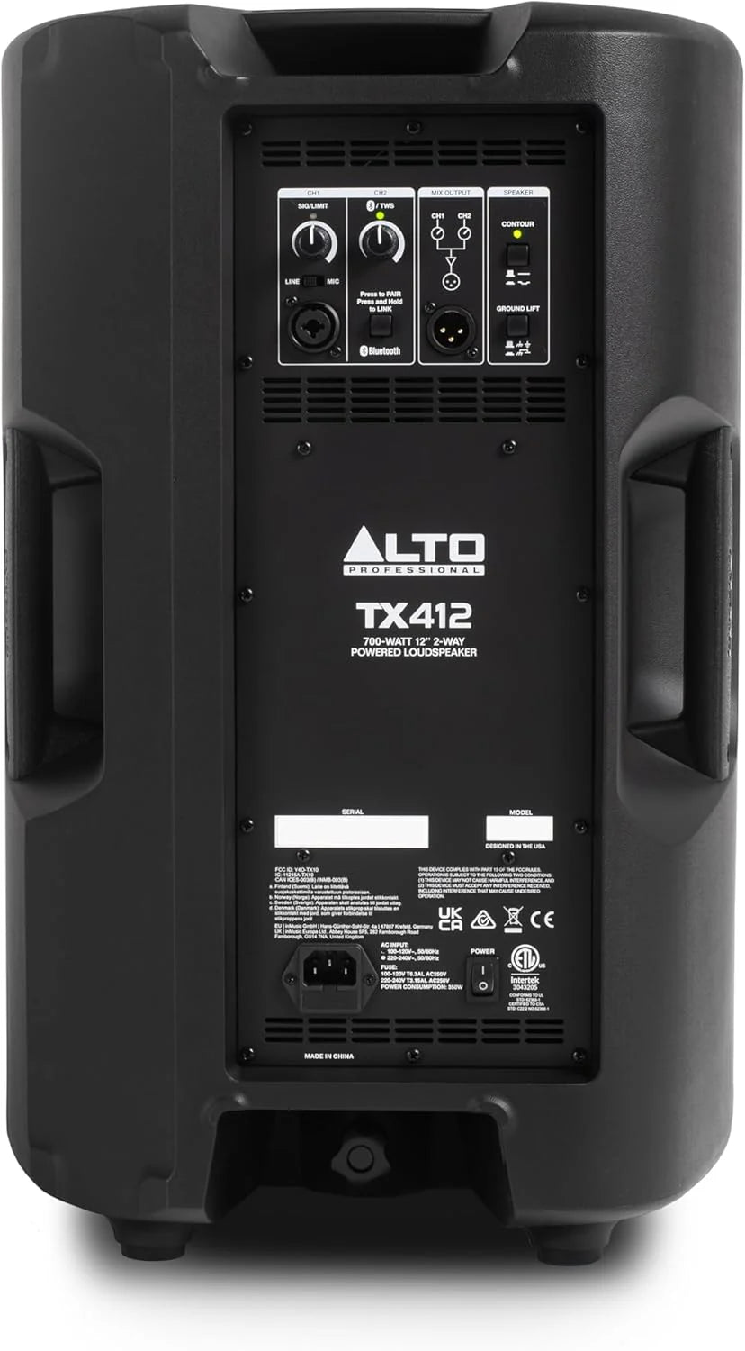 ALTO TS410 Aktywny Głośnik PA 2000W 10 z 3-Kanałowym Mikserem, Bluetooth, Bezprzewodowym Podłączaniem Głośników, DSP i Aplikacją