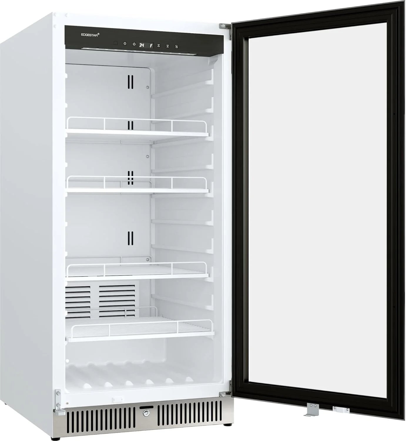 22 Wide 10.1 Cu. Ft. Commercial Beverage Merchandiser – Stainless Steel, Temp Alarm, Reversible Door