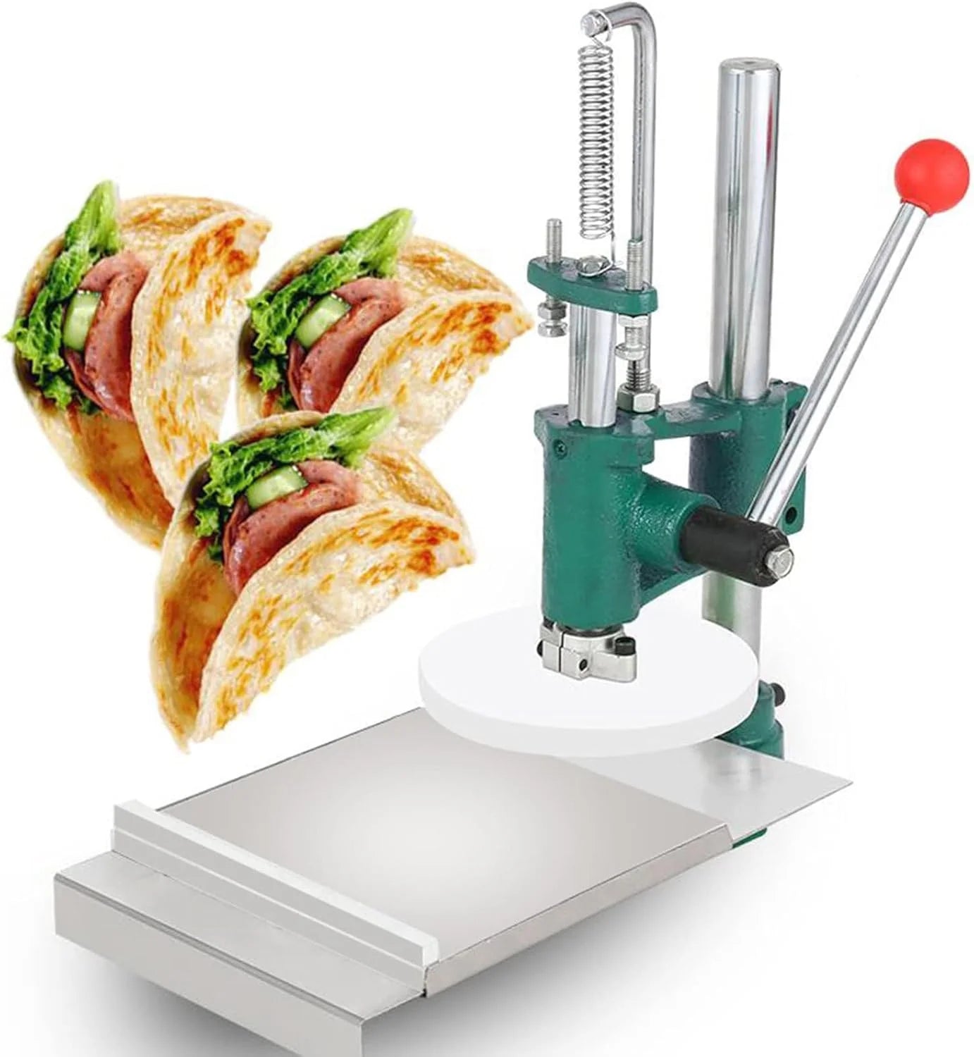 Maszyna do makaronu do pizzy, ręczna maszyna do makaronu, maszyna do makaronu do pizzy, automat do pizzy domowej, do pizzy, tortilla, plastry naleśników, 15 cm