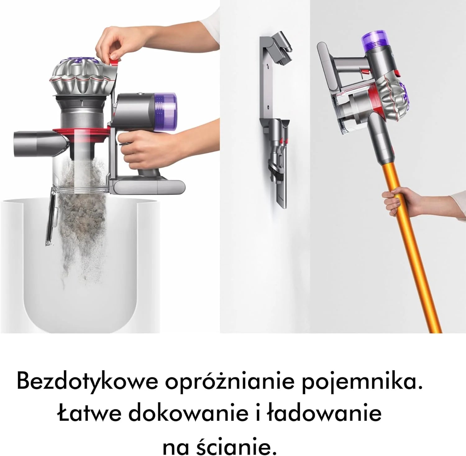 Bezprzewodowy odkurzacz pionowy Dyson V8™ Absolute (Srebro/Żółty)