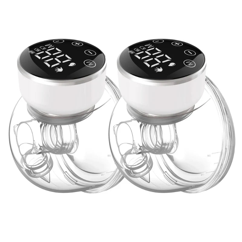 2-pc Wearable Electric Breast Pump with 3 Modes and 9 Levels, 180 ml