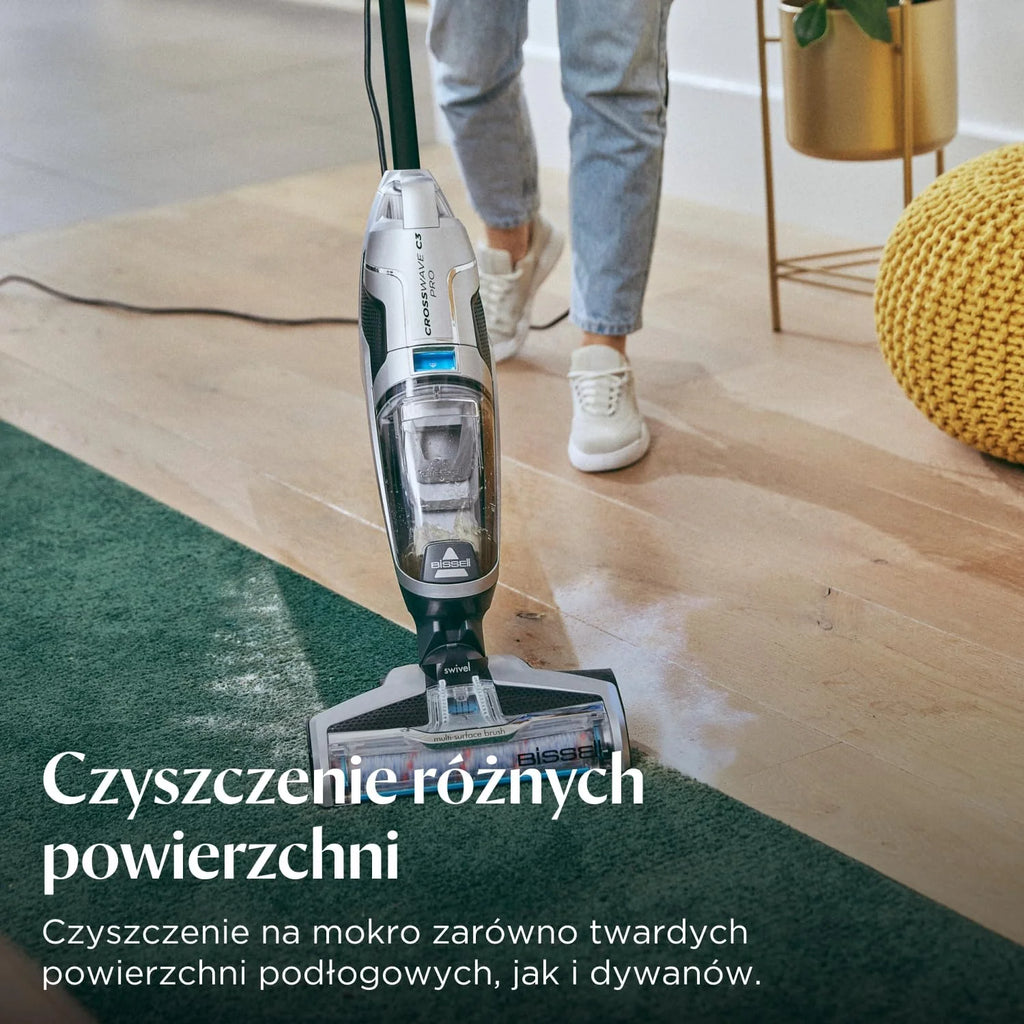 BISSELL CrossWave HydroSteam PET, Odkurzacz Piorący na Mokro Sucho z Kablem, Odkurza, Myje i Suszy, Odkurzacz z Trybem Parowym, Idealny dla Właścicieli Zwierząt, Czyszczenie Wielopowierzchniowe, 3517N