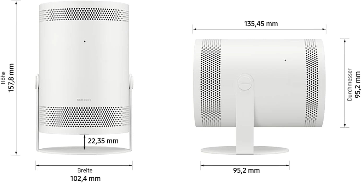 Samsung The Freestyle LFF3C Przenośny Projektor Led, Biały, 16:9