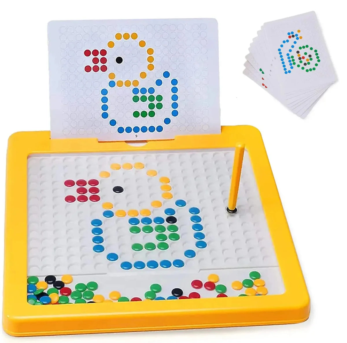 Magnetic Drawing Board for Kids - 10.3 Inch Dot Art Pad, Travel Toy