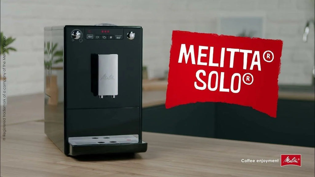 Melitta E 950-222 Caffeo Solo Automatyczny Ekspres do Kawy, 1400 W, 1,2 Litra, Czarny/Srebrny