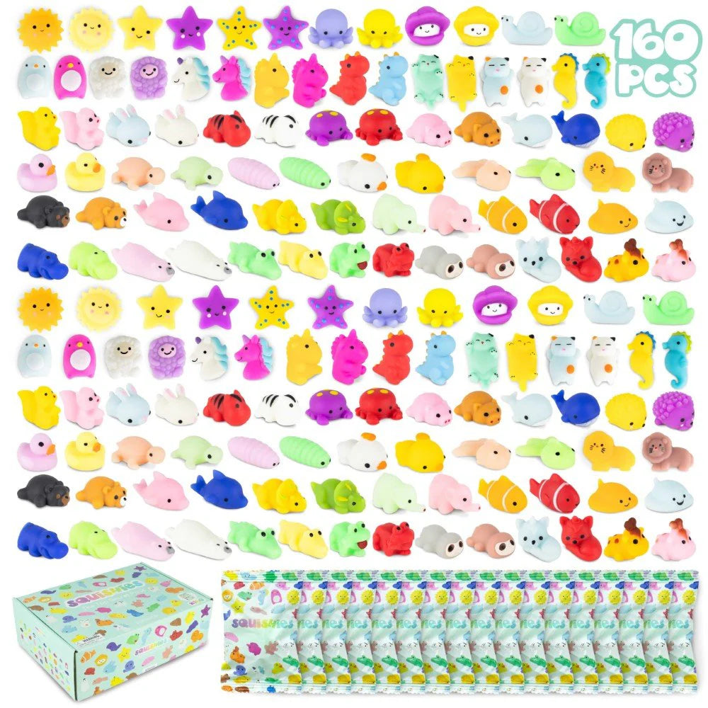 Mochi Squishy Toys – Soft Mini Squeeze Animals Pack in Individual Bags