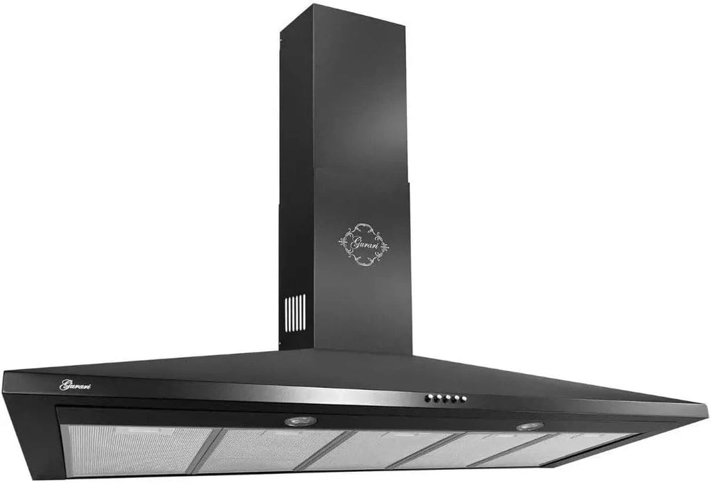 GURARI Okap ścienny GCH C 147 BL 120 N okap kuchenny 120 cm 1000 m³/h, czarny, 3 stopnie