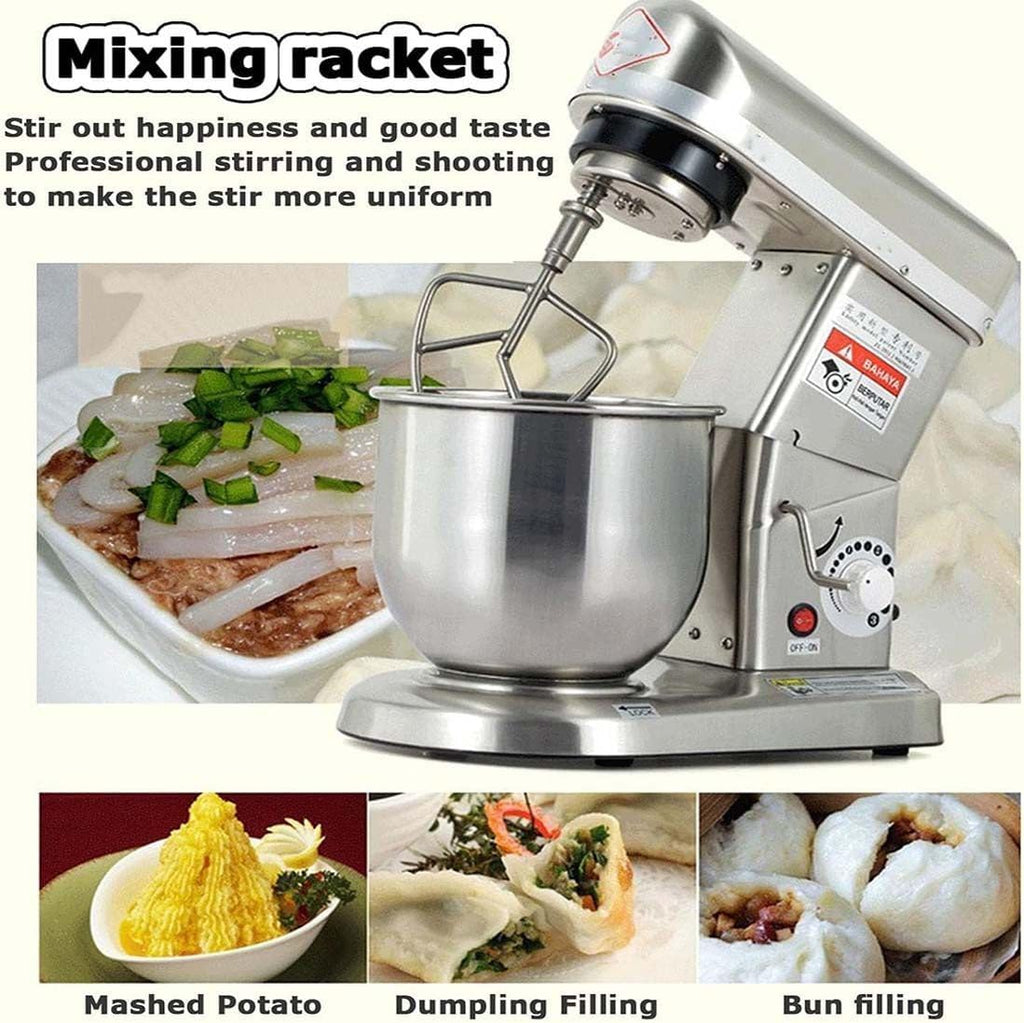 Commercial Food Mixer, 3 Speeds Food Stand Mikser, Kitchen Heavy Duty Mikser Mikser Z Miską Ze Stali Nierdzewnej Stojak Na Bakery Pizzeria Restaurant,5L