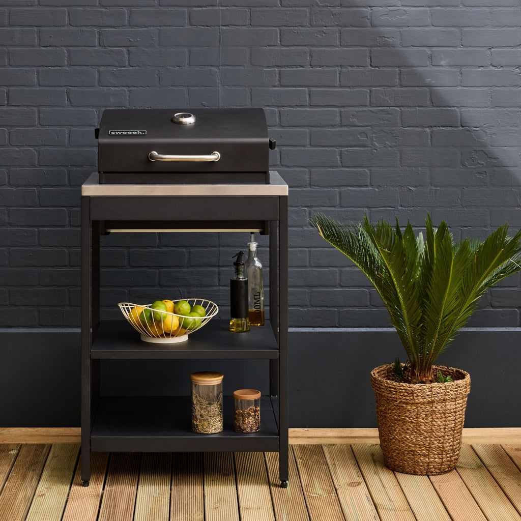 Grill węglowy ze stali nierdzewnej, chromowany ruszt 2