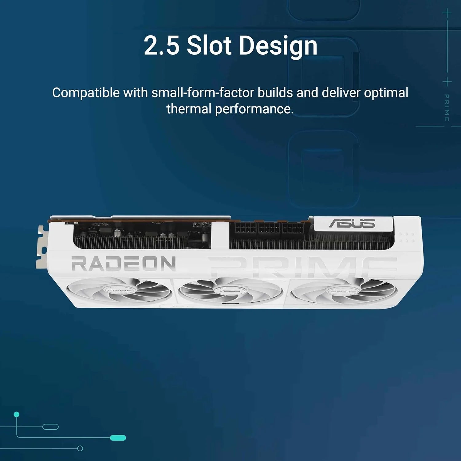 ASUS Prime Radeon RX 9070 XT White OC Edition 16 GB GDDR6 karta graficzna dla graczy (AMD Radeon RX9070XT RDNA 4, 2,5 gniazda, PCIe 5.0,1 x HDMI 2.1b, 3X DisplayPort 2.1a, biała