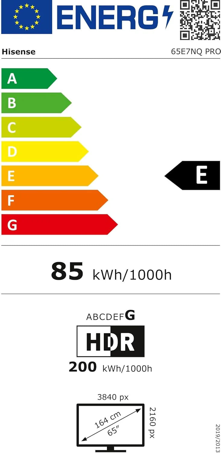 Hisense 50A7KQ QLED VIDAA Smart TV, telewizor 50 cali, z technologią Quantum Dot Colour, 60 Hz VRR, Dolby Vision, Bluetooth i HDMI, udostępnianie na telewizorze, Alexa wbudowana (2023)
