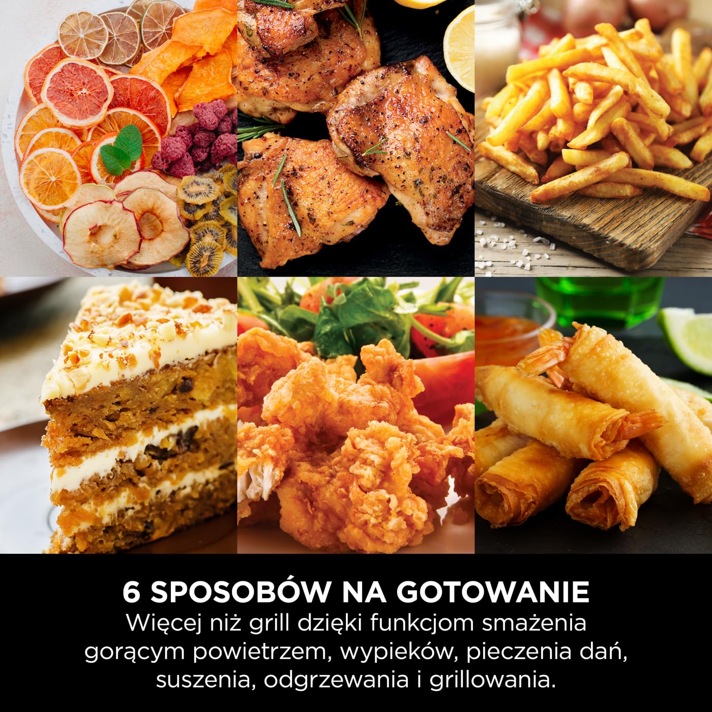 Ninja Foodi Grill i Frytkownica beztluszczowa, 5,7 l, smażenie bez oleju, grilowanie, pieczenie, ciasta i więcej, 5 funkcji gotowania, części bezpieczne do mycia w zmywarce, czarno/srebrna, AG301EU