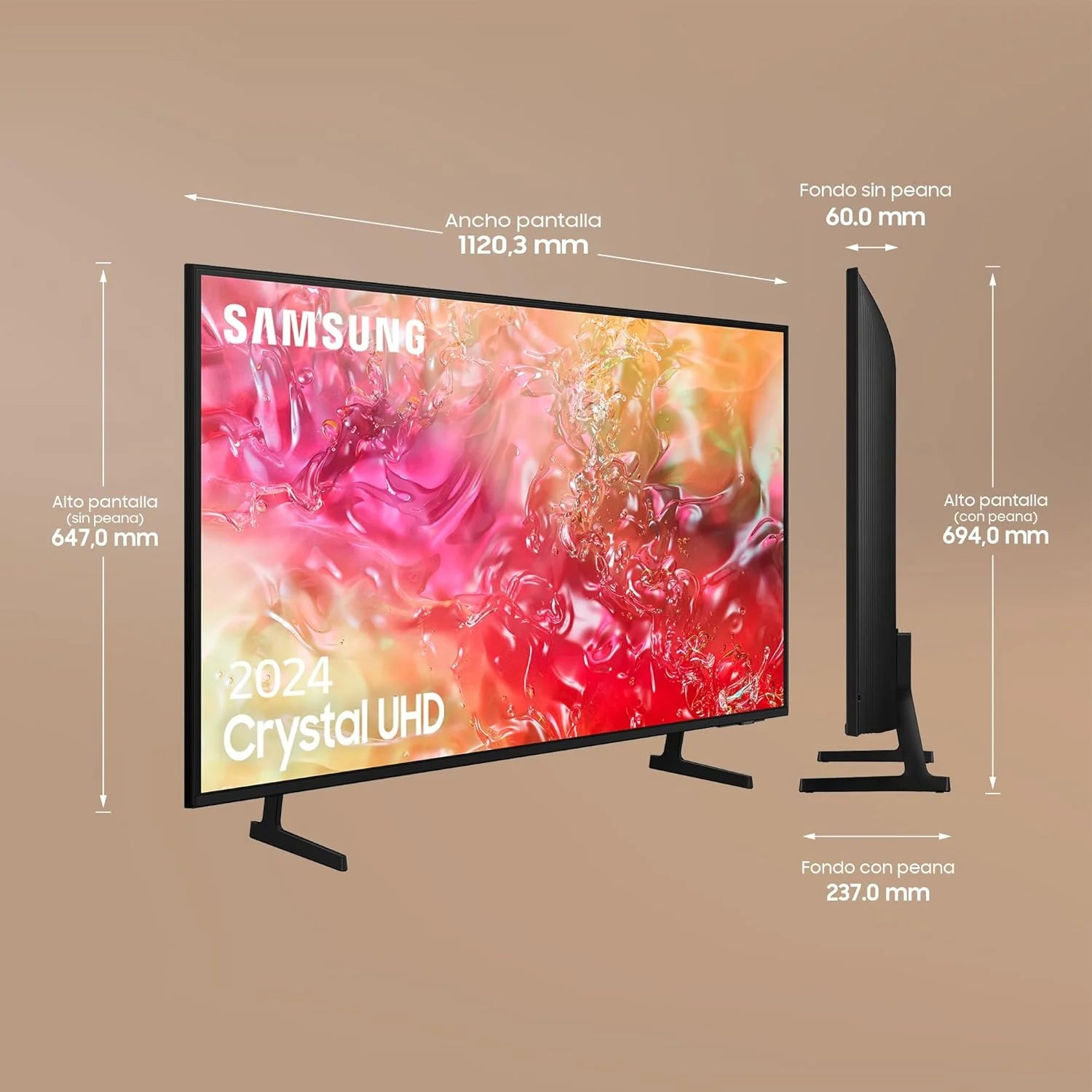 Samsung TU50DU7105 telewizor 50 (50 cali), Crystal UHD 4K, Smart TV, 2024