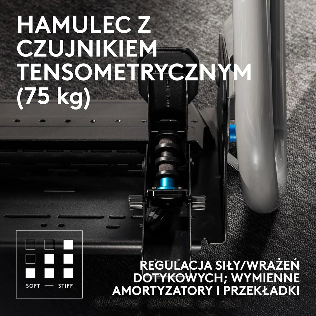 Logitech G PRO Racing Pedals – Pedały symulatora wyścigów z hamulcem z czujnikiem obciążenia 100 kg, w pełni konfigurowalne, wymienne sprężyny i elastomery, konstrukcja modułowa - Czarny