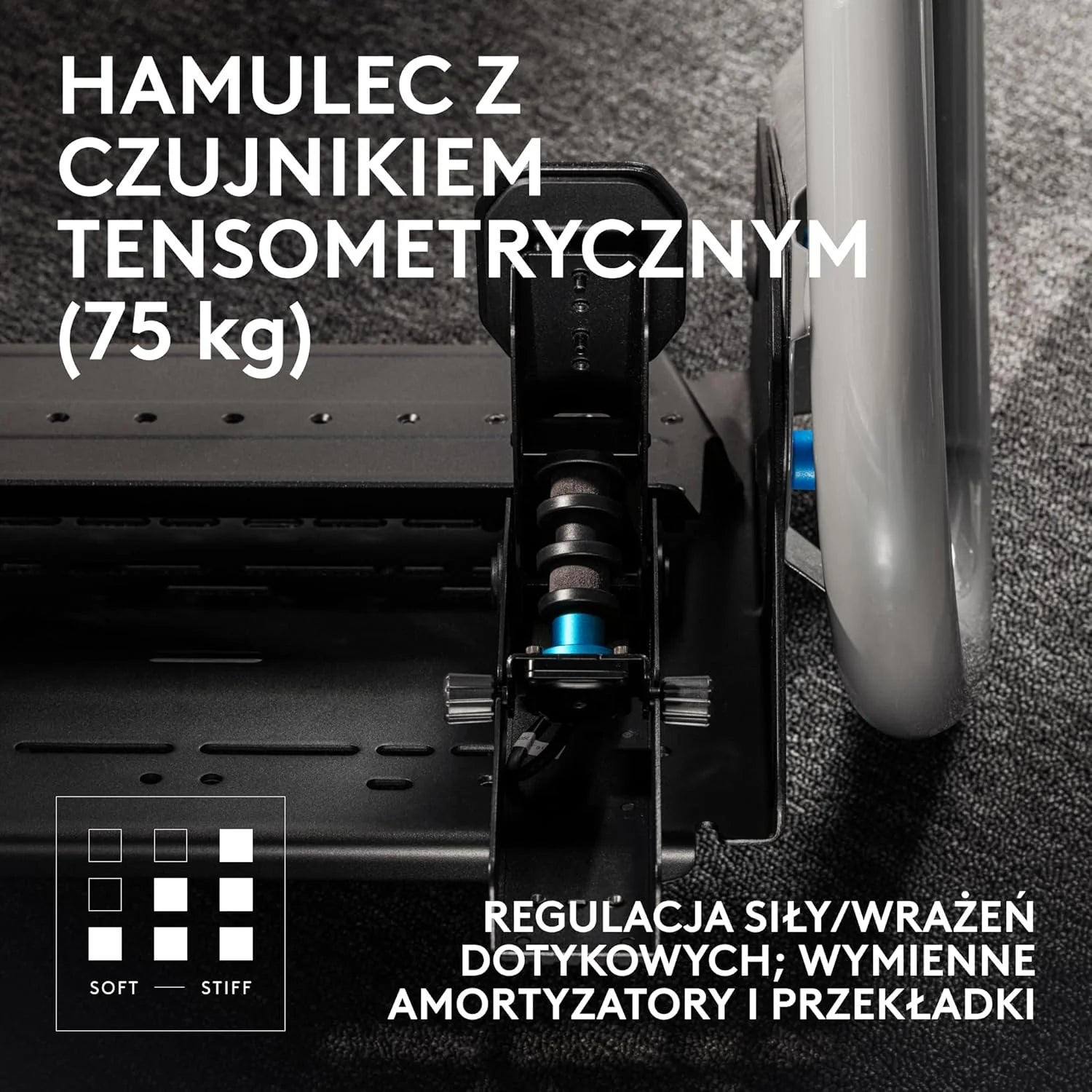 Logitech G PRO Racing Pedals – Pedały symulatora wyścigów z hamulcem z czujnikiem obciążenia 100 kg, w pełni konfigurowalne, wymienne sprężyny i elastomery, konstrukcja modułowa - Czarny