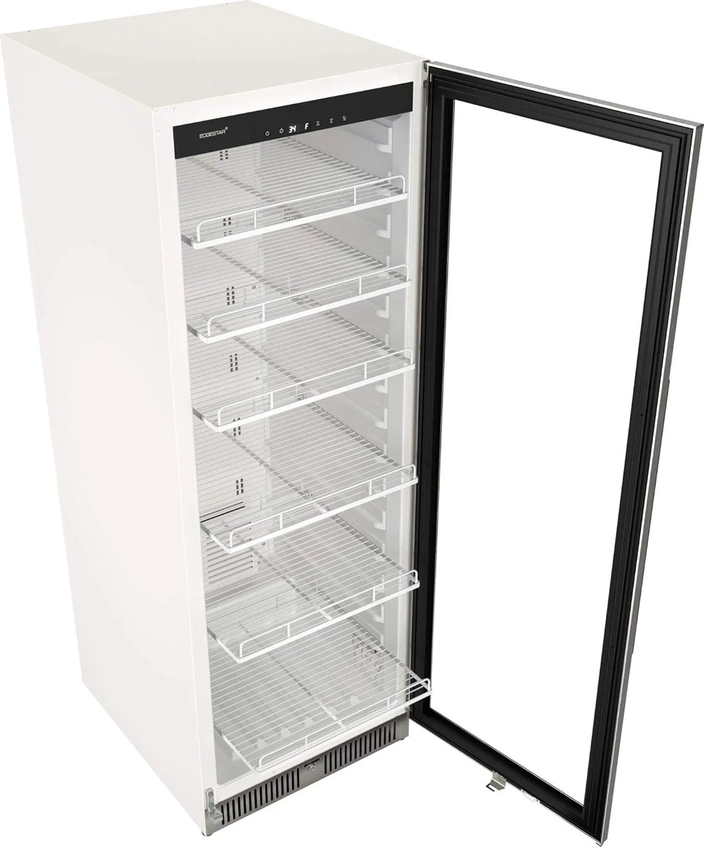 22 Wide 10.1 Cu. Ft. Commercial Beverage Merchandiser – Stainless Steel, Temp Alarm, Reversible Door
