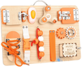 Montessori Busy Board - Interactive Activity Panel for Toddlers 1-3