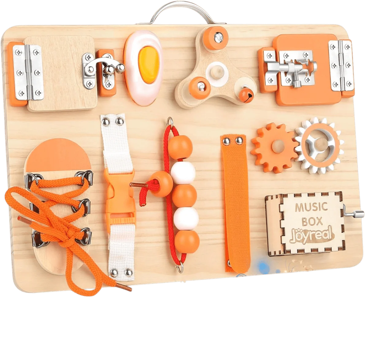 Montessori Busy Board - Interactive Activity Panel for Toddlers 1-3