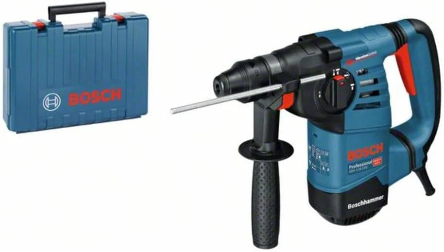 Bosch Professional: młot udarowo-obrotowy GBH 3-28 DFR (800 W, nominalna prędkość obrotowa 0 – 900 min-1, wymienny uchwyt SDS plus, ogranicznik głębokości 210 mm, walizka)