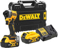 DeWalt Impacto compacto sin escobillas XR 18V 1/4 205Nm con 2 baterie Li-Ion 5Ah y maletín TSTAK, DCF850P2T-QW