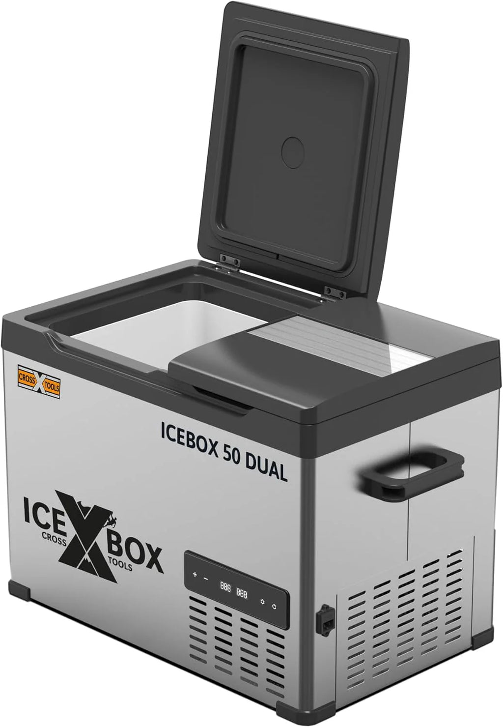 CROSS TOOLS elektryczna kompresorowa lodówka turystyczna, Camping & Auto, przenośna zamrażarka, lodówka z App, 230V/12V/24V, idealna do łodzi i vanów