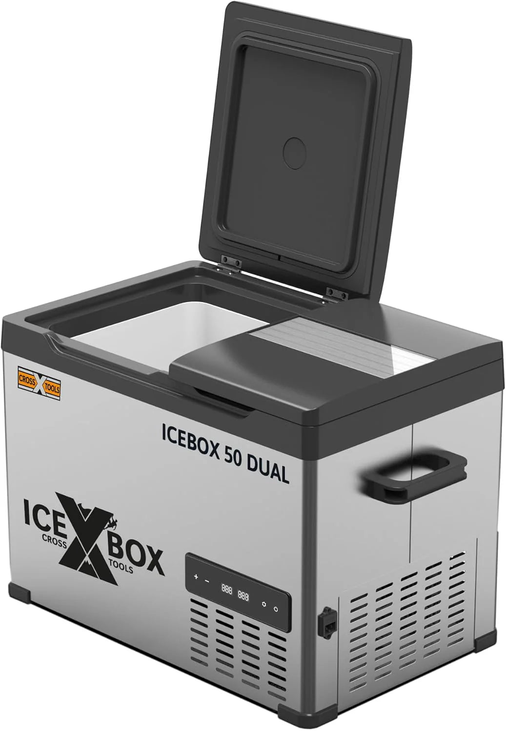 CROSS TOOLS elektryczna kompresorowa lodówka turystyczna, Camping & Auto, przenośna zamrażarka, lodówka z App, 230V/12V/24V, idealna do łodzi i vanów