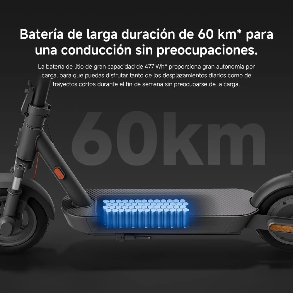 Skuter elektryczny Xiaomi Scooter 5 Series ES, maksymalna moc 1000 W-250 W, autonomia 20 KM-60 KM, koła 8,5 -10 certyfikowane przez DGT (Wersja ES)