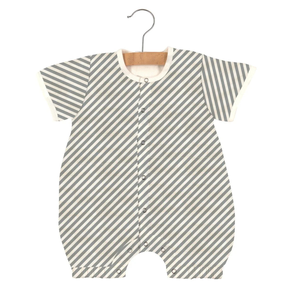 Soft Baby Romper - Natural Bamboo Fabric | Finley Stripe