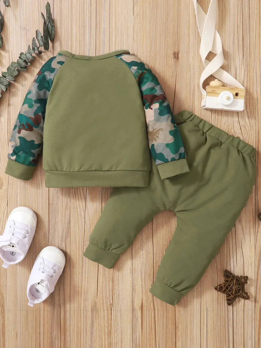 Toddler Button-Up Two-Piece Set Outfit – Soft & Stretchy