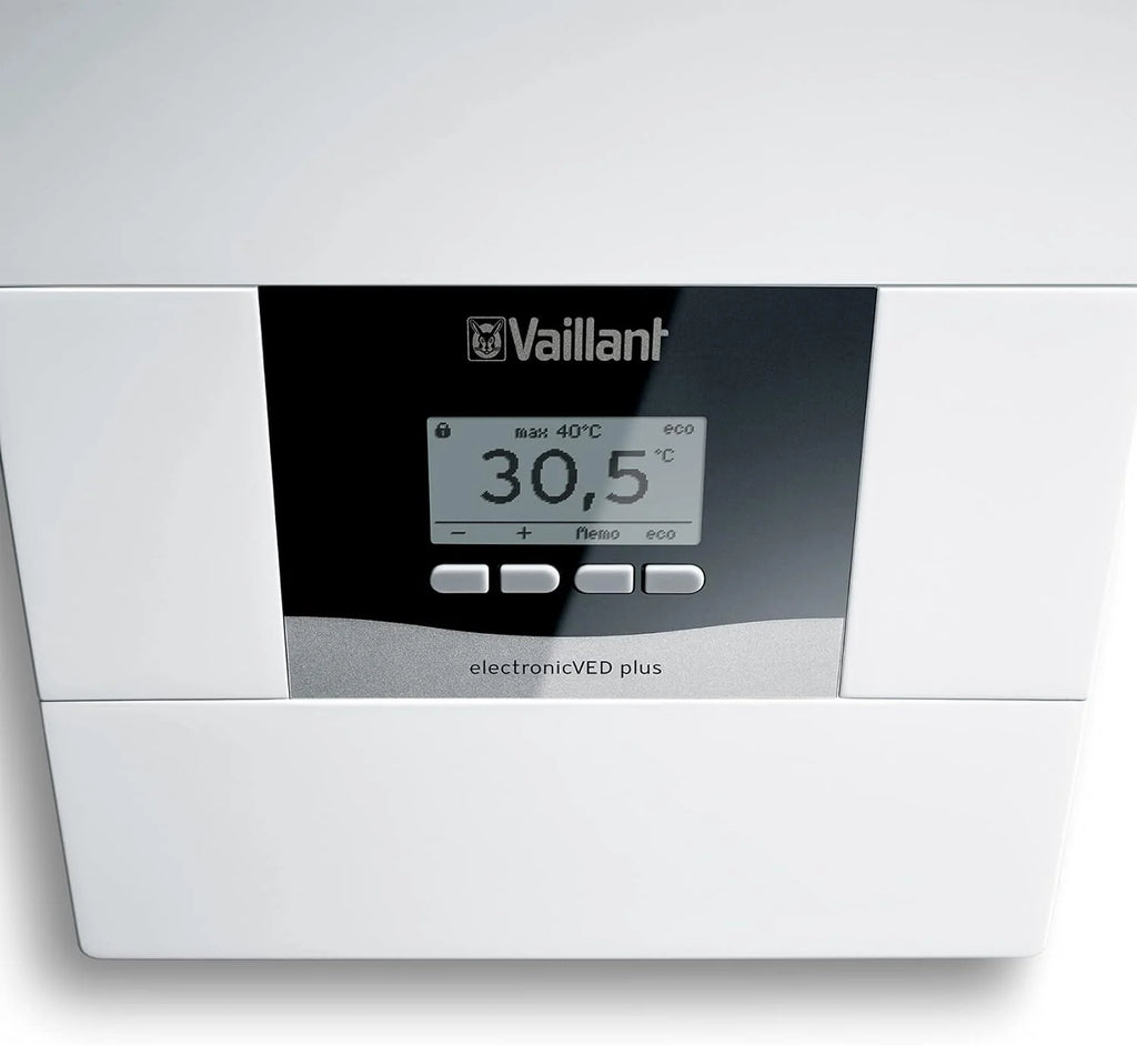 Vaillant Elektroniczny podgrzewacz wody, VED plus 18/8, odporny na ciśnienie, 18 kW, 400 V, dokładna temperatura wypływu, bezstopniowa regulacja, wyświetlacz graficzny, 0010023766, [klasa energetyczna