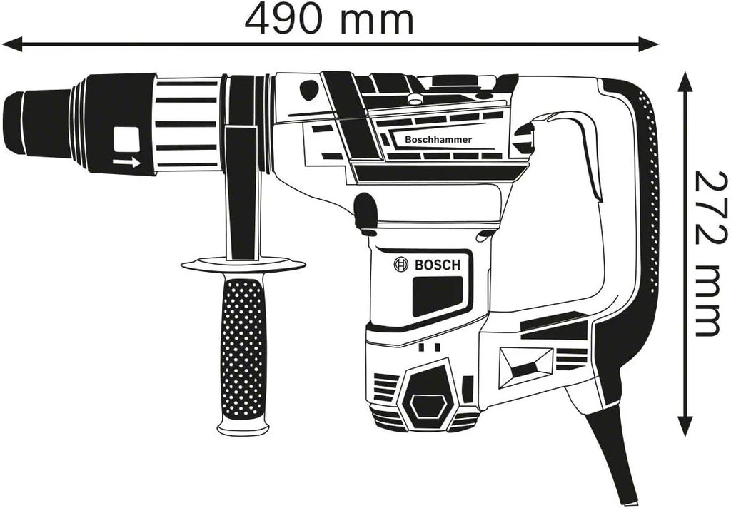 Bosch Professional: młot udarowo-obrotowy GBH 5-40 DCE (1 150 W, uchwyt SDS max, nominalna prędkość obrotowa 165 – 330 min-1, walizka)