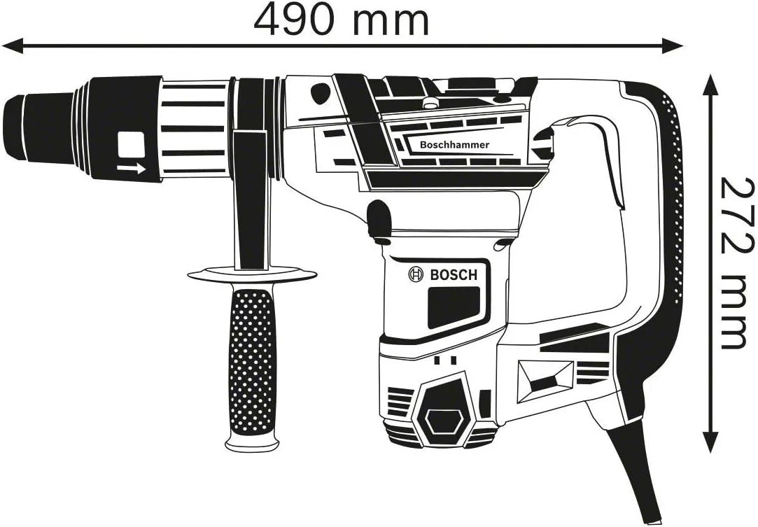 Bosch Professional: młot udarowo-obrotowy GBH 5-40 DCE (1 150 W, uchwyt SDS max, nominalna prędkość obrotowa 165 – 330 min-1, walizka)