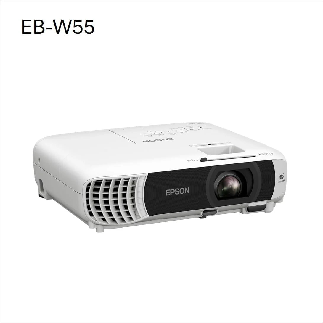 EPSON EB-W55 projektor 3LCD HD-Ready (4000 lumenów, 16:10, rozdzielczość WXGA (1280 x 800 pikseli), WiFi, HDMI, biały