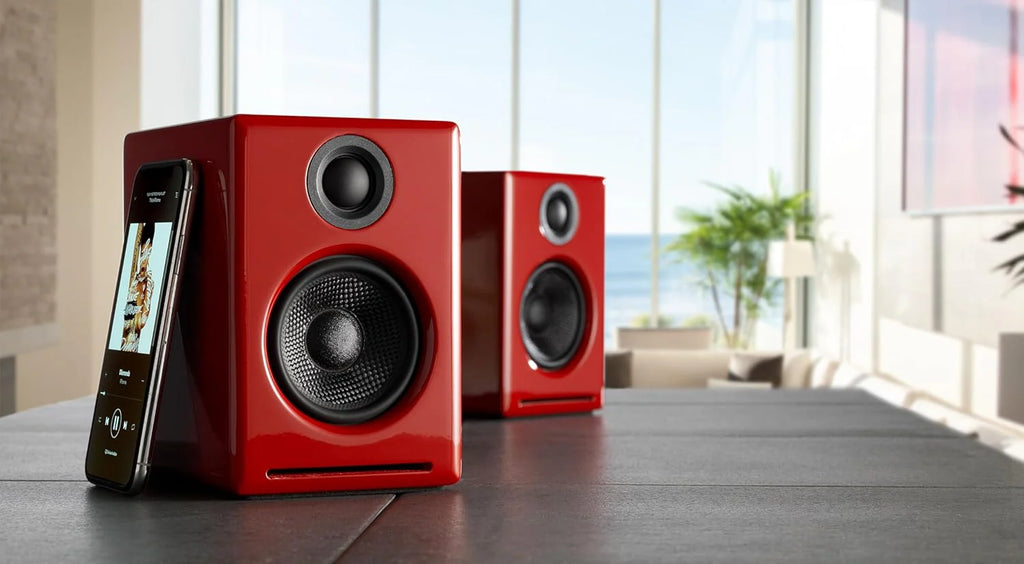 Głośniki komputerowe Audioengine A2 Bluetooth — bezprzewodowy system głośników komputerowych o mocy 60 W