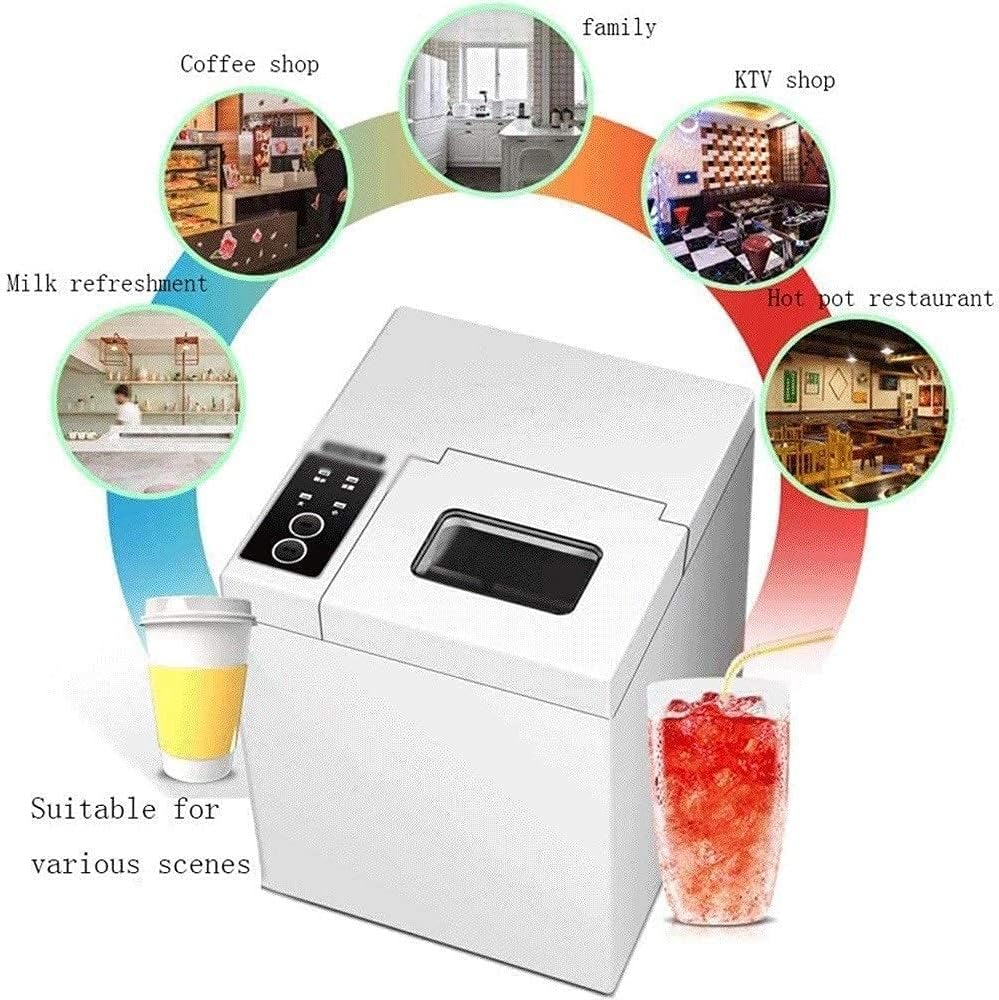 Kostkarka do lodu, elektryczna kostkarka do lodu Blat 15 kg / 24 godziny do domowej kuchni Przenośna maszyna do produkcji kostek lodu