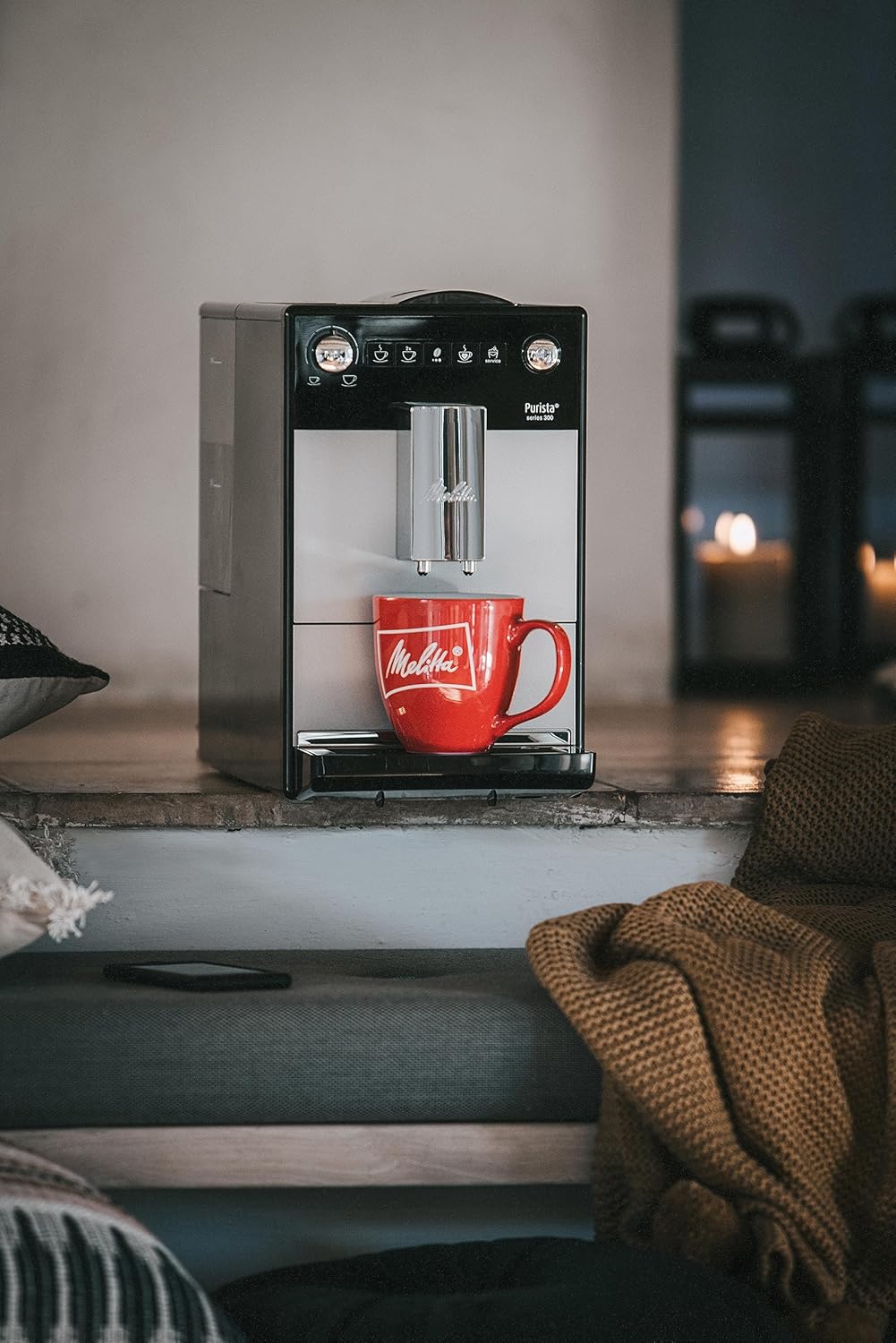Melitta Purista - w pełni automatyczny ekspres do kawy z ulubioną funkcją kawy, z młynkiem i 3-stopniową regulacją mocy kawy, do kawy i espresso, czarny