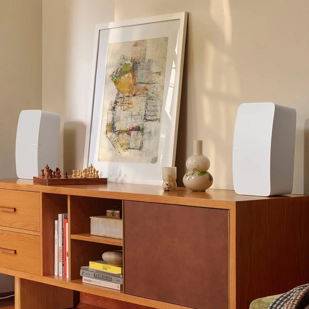 Sonos Five | Głośnik Hi-Fi z Wi-Fi, wejściem liniowym 3,5 mm, obsługą strumieniowego przesyłania dźwięku o wysokiej rozdzielczości - Biały