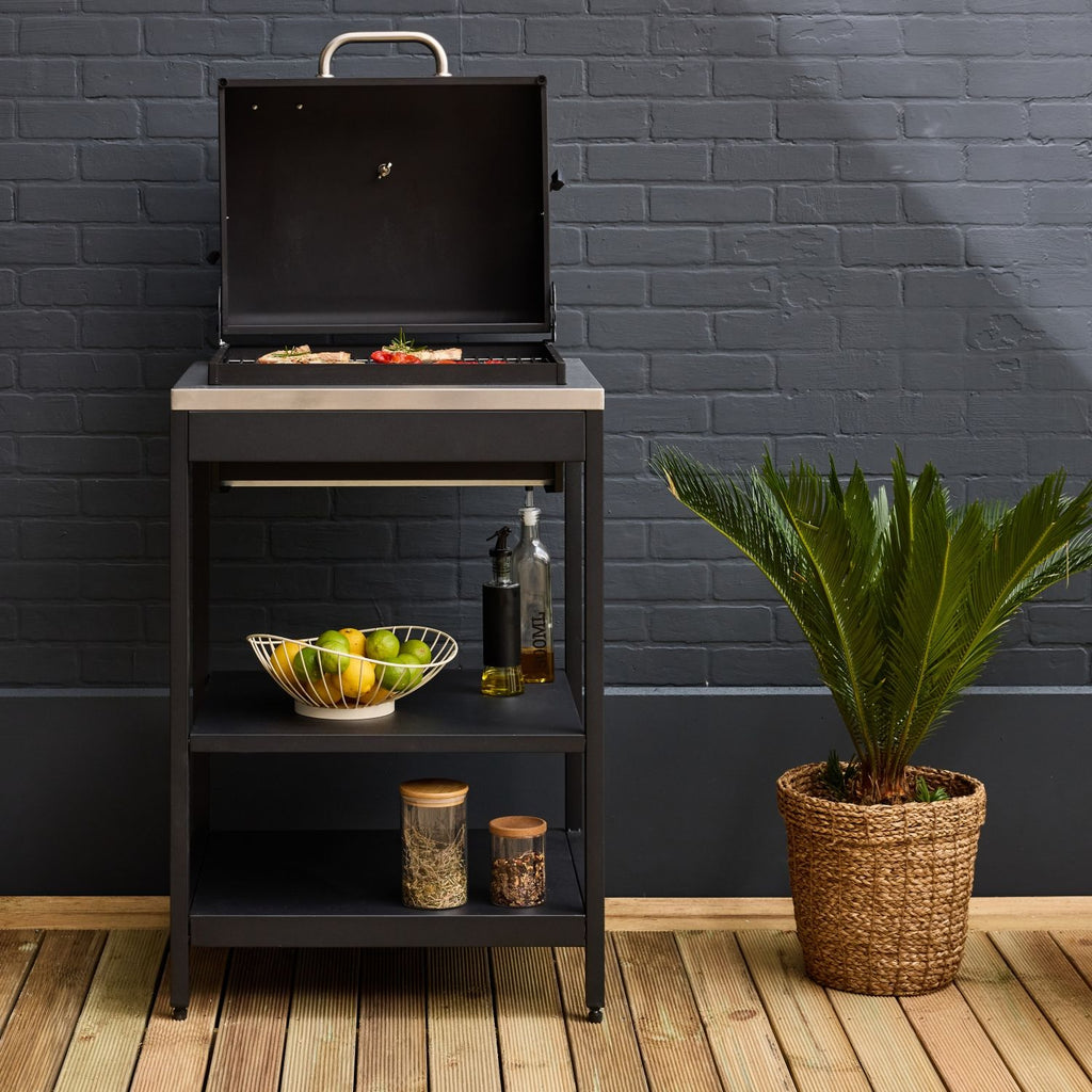 Grill węglowy ze stali nierdzewnej, chromowany ruszt 2