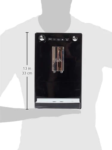 Melitta E 950-222 Caffeo Solo Automatyczny Ekspres do Kawy, 1400 W, 1,2 Litra, Czarny/Srebrny