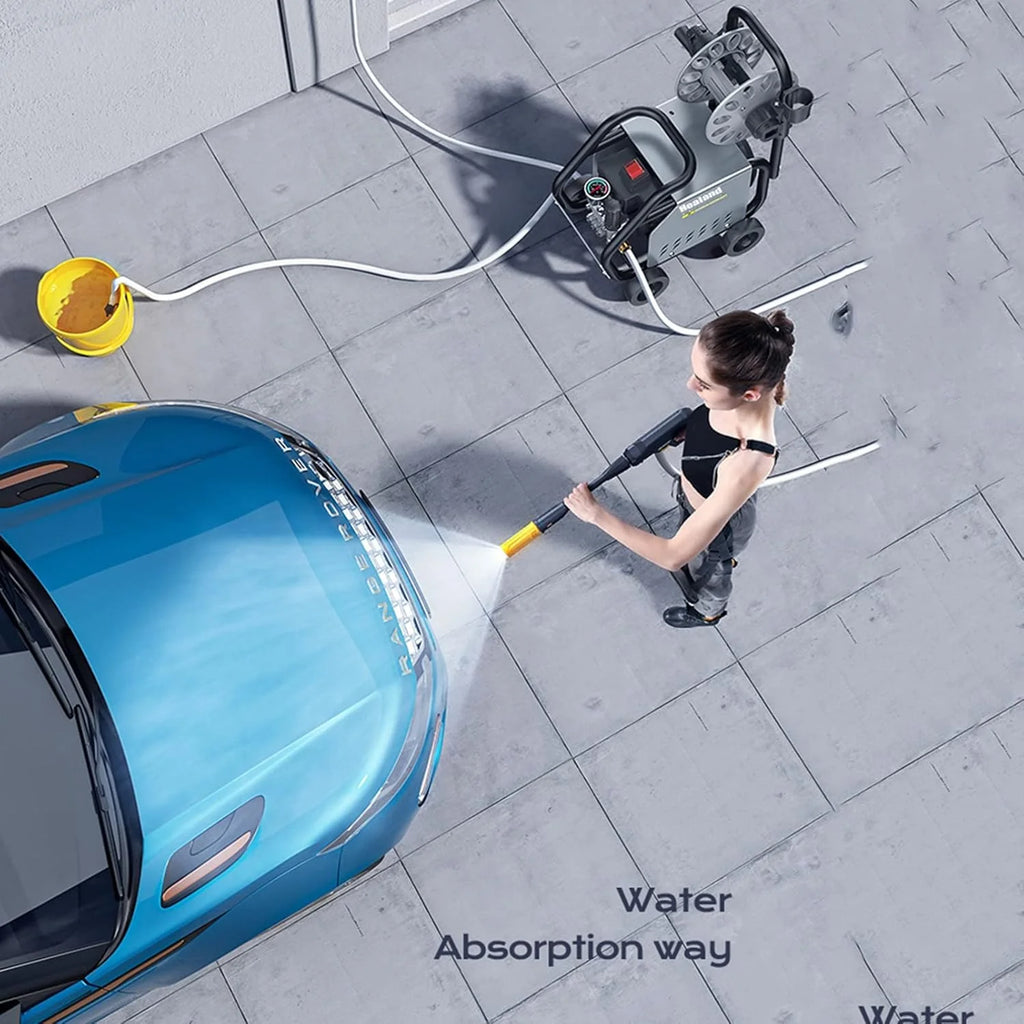 Myjka ciśnieniowa do użytku domowego, rolka typu 3000 W Push-Pull z pistoletem na wodę i generatorem piany pompy wysokociśnieniowe narzędzia do czyszczenia samochodu, A