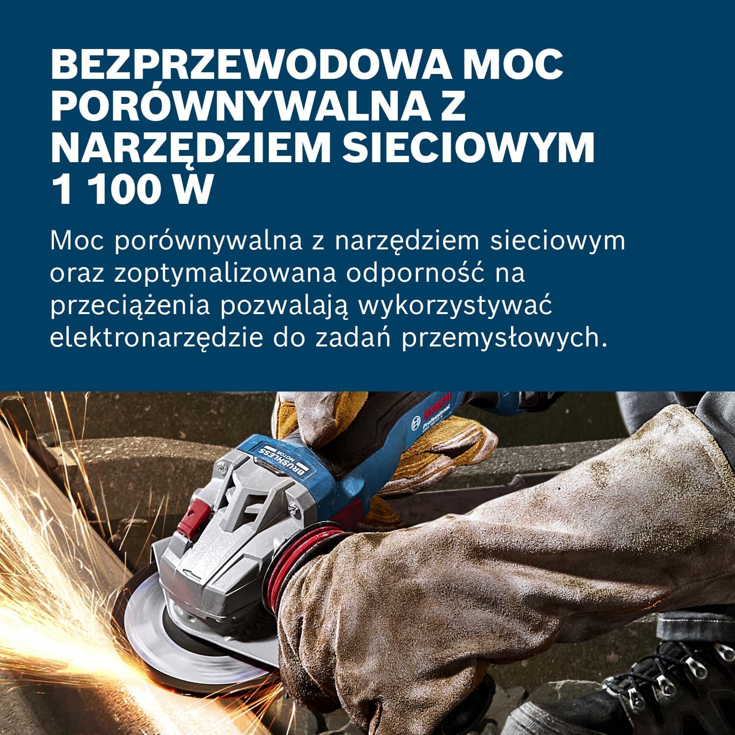 Bosch Professional 18 V firmy Bosch: akumulatorowa szlifierka kątowa GWS 18V-11 S (Ø tarczy 125 mm, 2x GBA 5.0Ah, ładowarka GAL 1880, walizka L-BOXX)