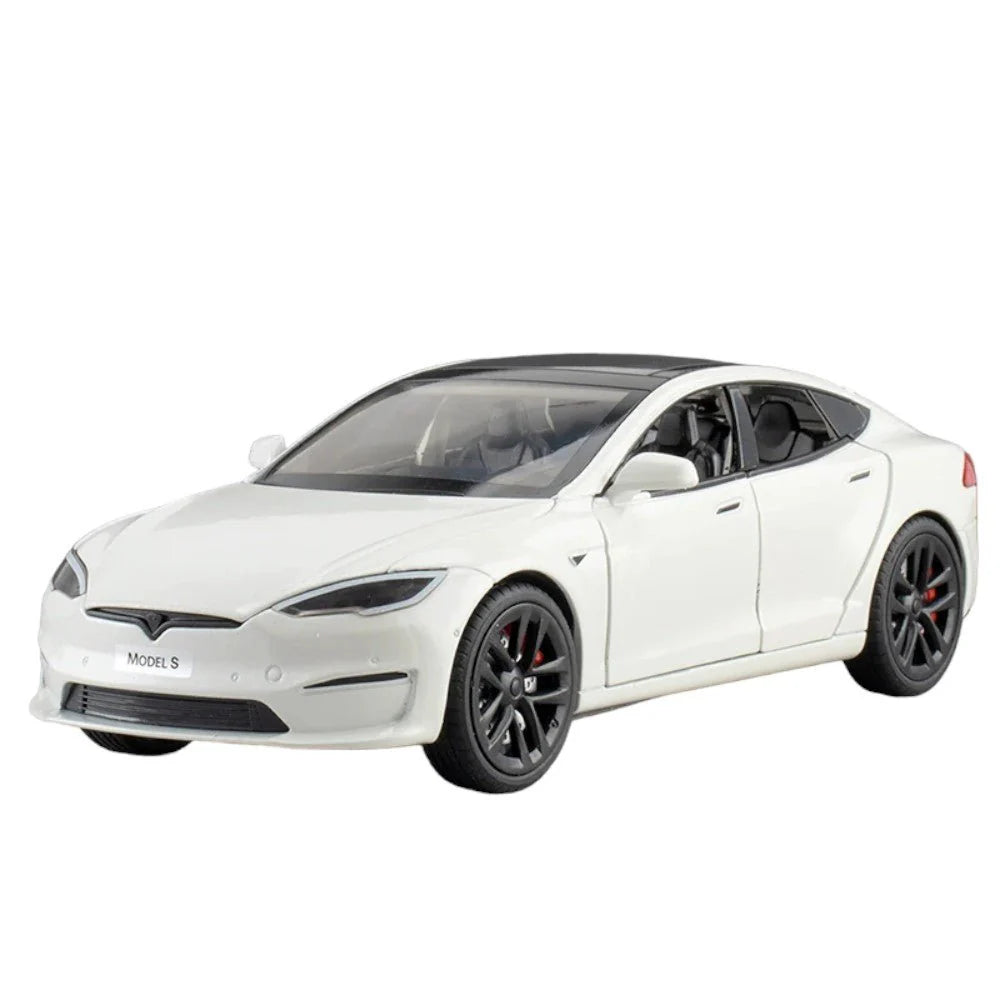 Cast Metal Tesla Car 1:24 Scale – Lights & Sounds, Model Toy
